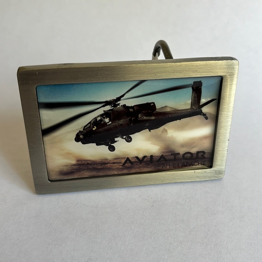 Aviator AH-64 Apache Aircraft Belt Buckle